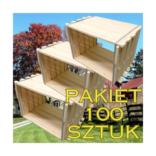 Ramka wielkopolska hoffmanowska, złożona, zadrutowana z przelotką, nierdzewne zestaw 100szt.